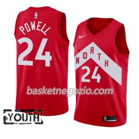 Canotte Bambino Toronto Raptors Norman Powell 24 2018-19 Nike Rosso Swingman
